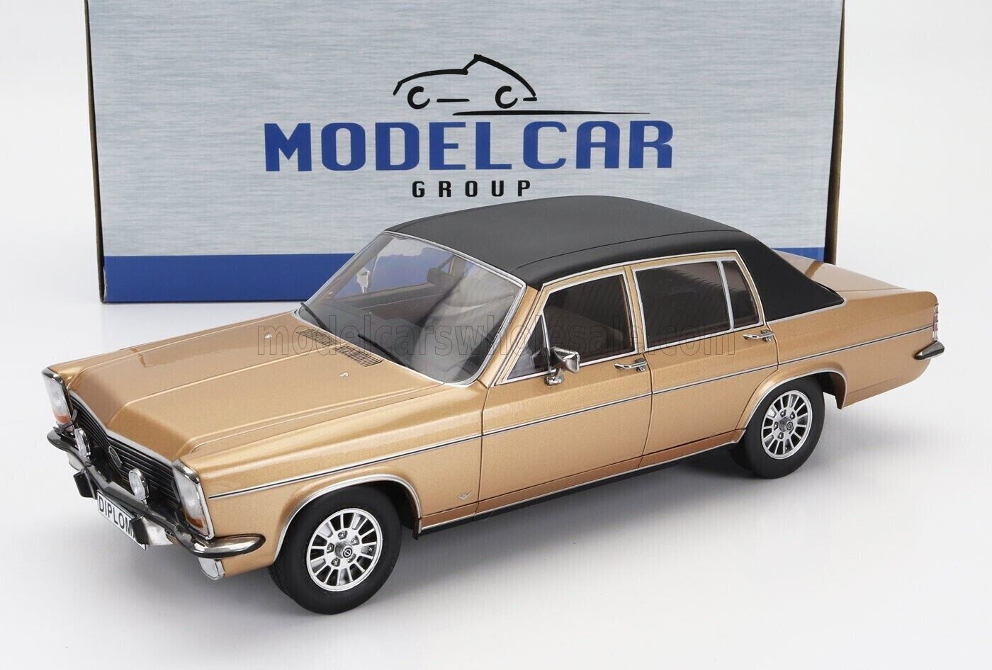 MCG 1:18 Scale Diecast Model Car - 1972 Opel Diplomat B 5.4L Automatic in Gold