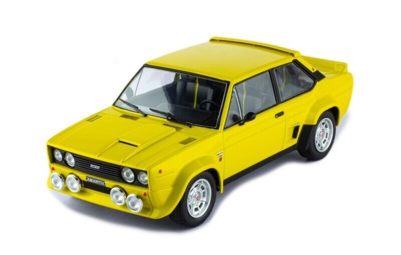 IXO 1:18 Scale Diecast Model - 1980 Fiat 131 Abarth in Yellow