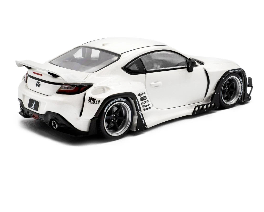 SOLIDO 1:43 Diecast, 2022 PANDEM TOYOTA GR86 ROCKET BUNNY, WHITE - S4315102