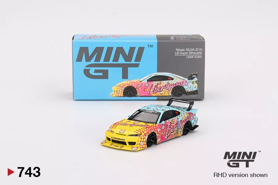 Mini GT 1:64 Diecast - Nissan Silvia (S15) LB-Super Silhouette, LBWK Kuma (RHD) - MGT00743-R
