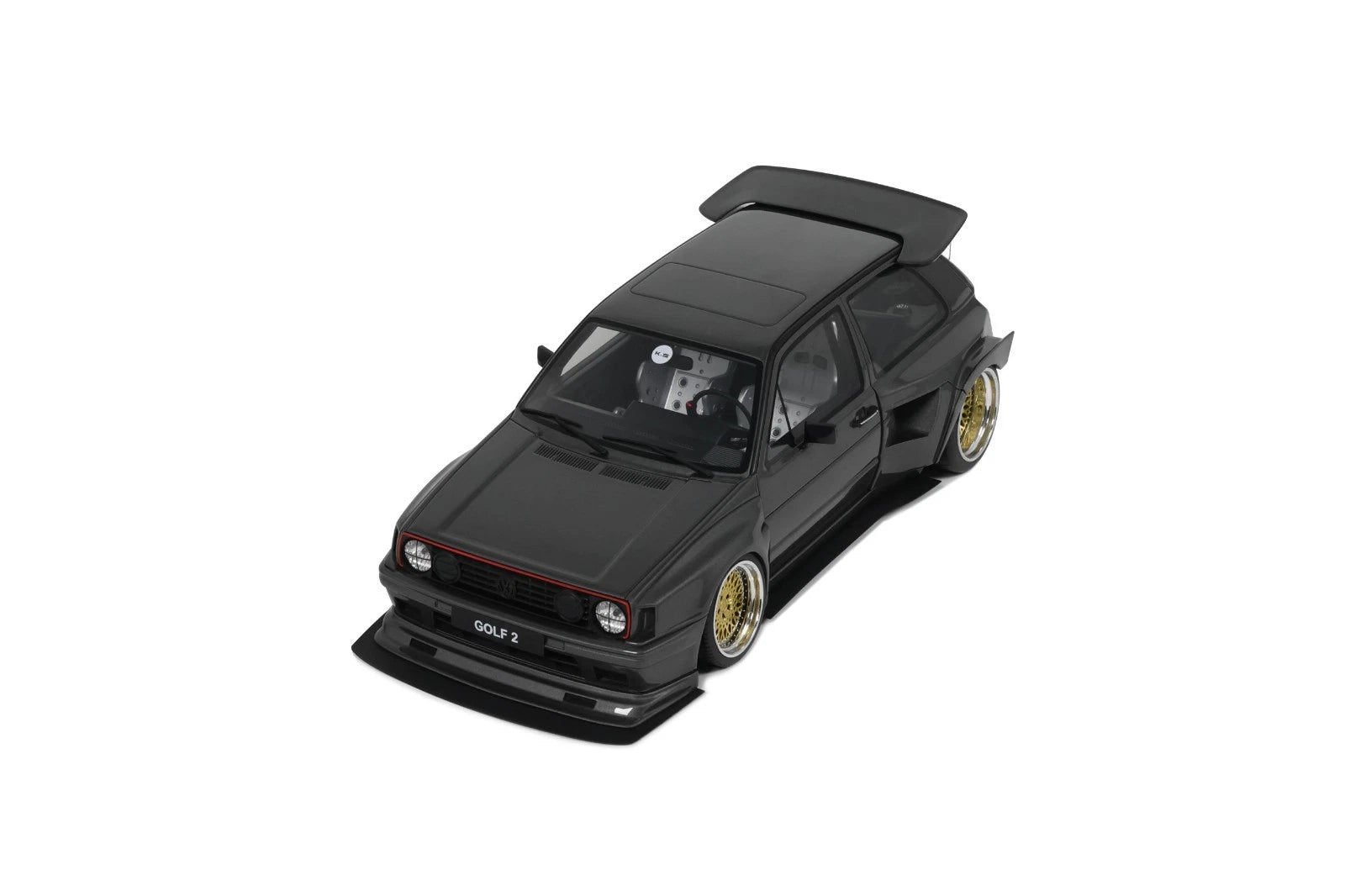 OTTO 1:18 Scale Resin Model Car - 2021 VW VOLKSWAGEN GOLF II GTI BY KHYZYL SALEEM, ASCOT GREY METALLIC - OT476