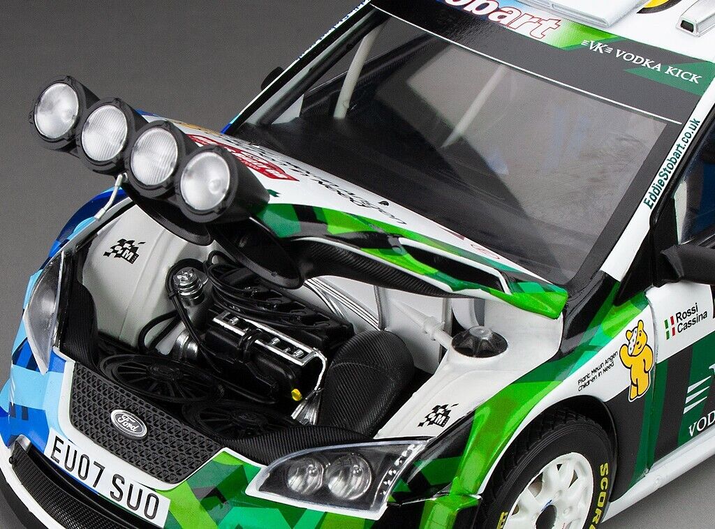 SunStar 1:18 Ford Focus RS WRC07 – #46 V.Rossi/C.Cassina – 2008 Wales Rally GB, Stobart