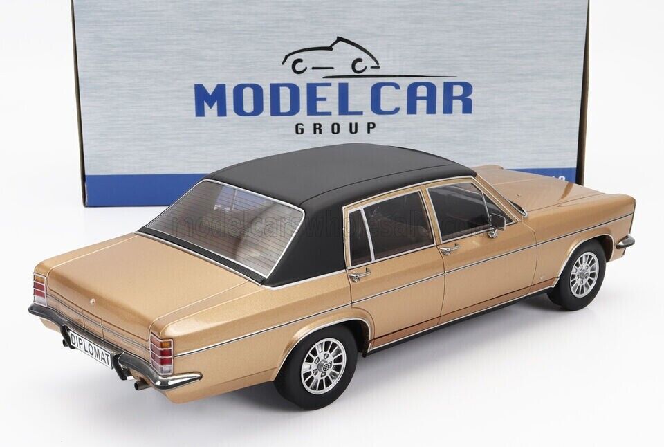 MCG 1:18 Scale Diecast Model Car - 1972 Opel Diplomat B 5.4L Automatic in Gold