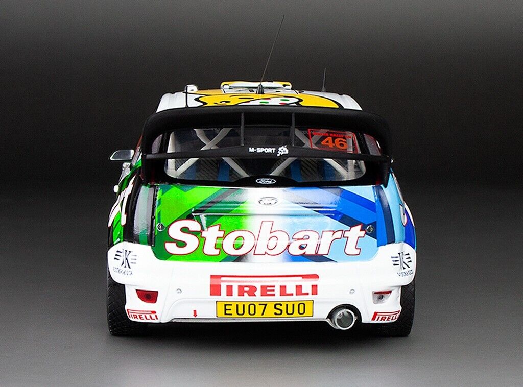 SunStar 1:18 Ford Focus RS WRC07 – #46 V.Rossi/C.Cassina – 2008 Wales Rally GB, Stobart