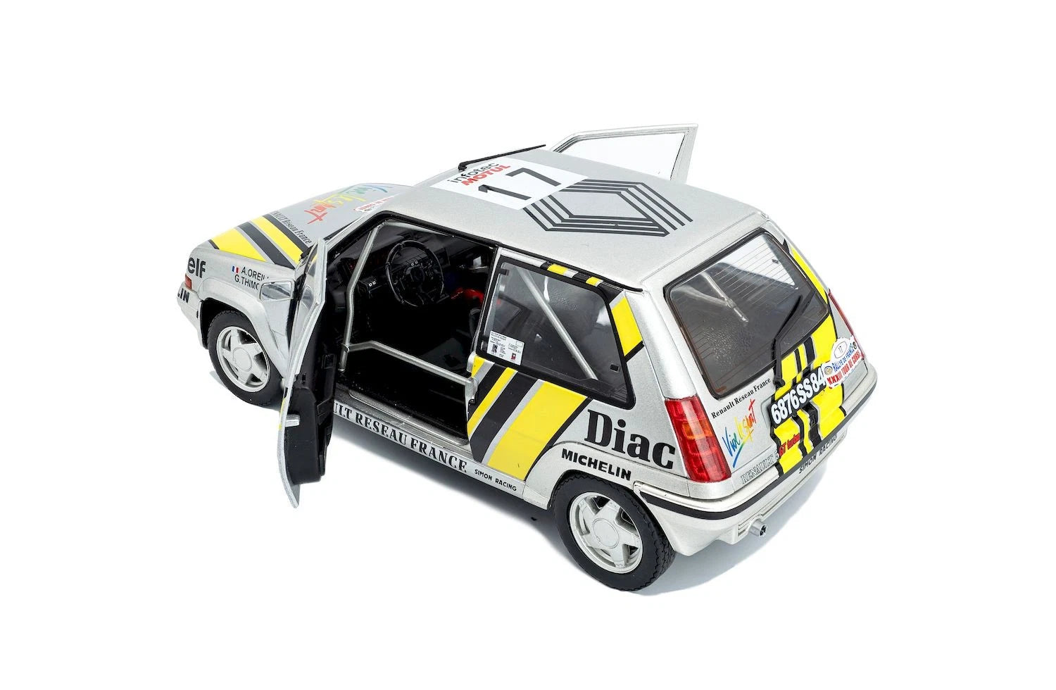 SOLIDO 1:18 Diecast - Renault 5 GT Turbo MK2, #17 A. Oreille, Tour de Corse Rally 1989 - S1810005