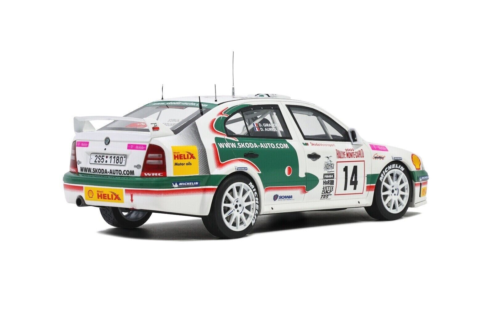 OTTO 1:18 Scale Resin Model - 2003 Skoda Octavia WRC D Auriol Rallye Monte Carlo (OT431)