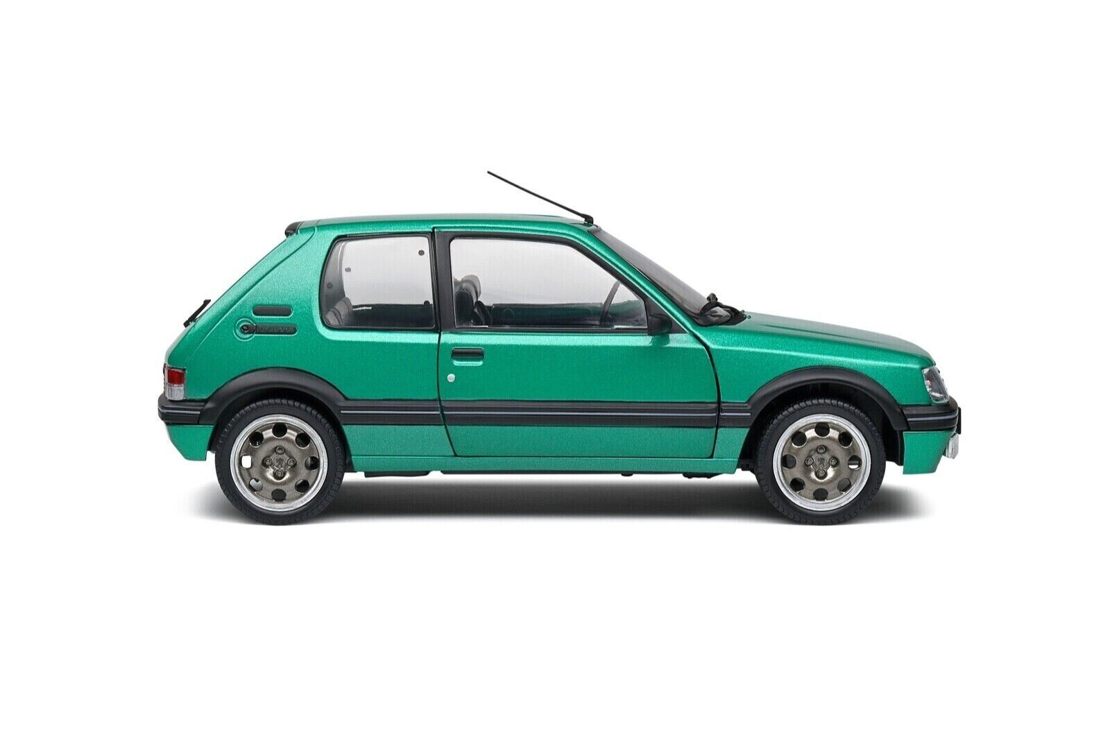 SOLIDO 1:18 Scale Diecast Model Car, Peugeot 205 GTI Griffe 1992 - Met Green