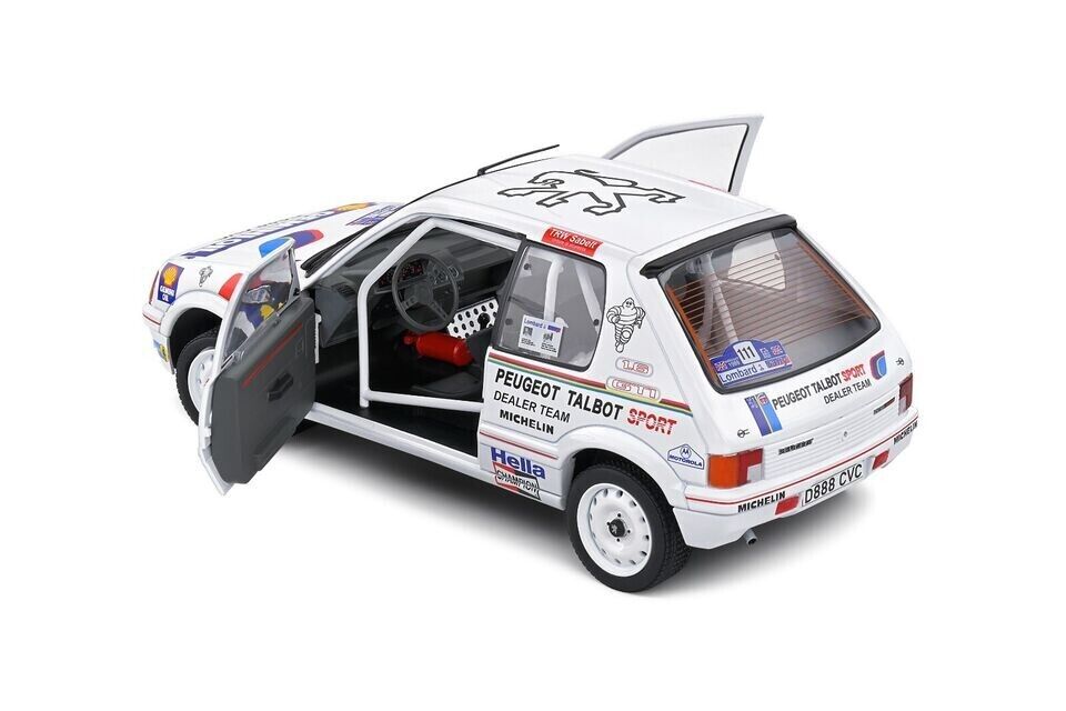 Solido 1:18 Diecast Model - Peugeot 205 GTi Lombard RAC Rally 1988 Colin McRae
