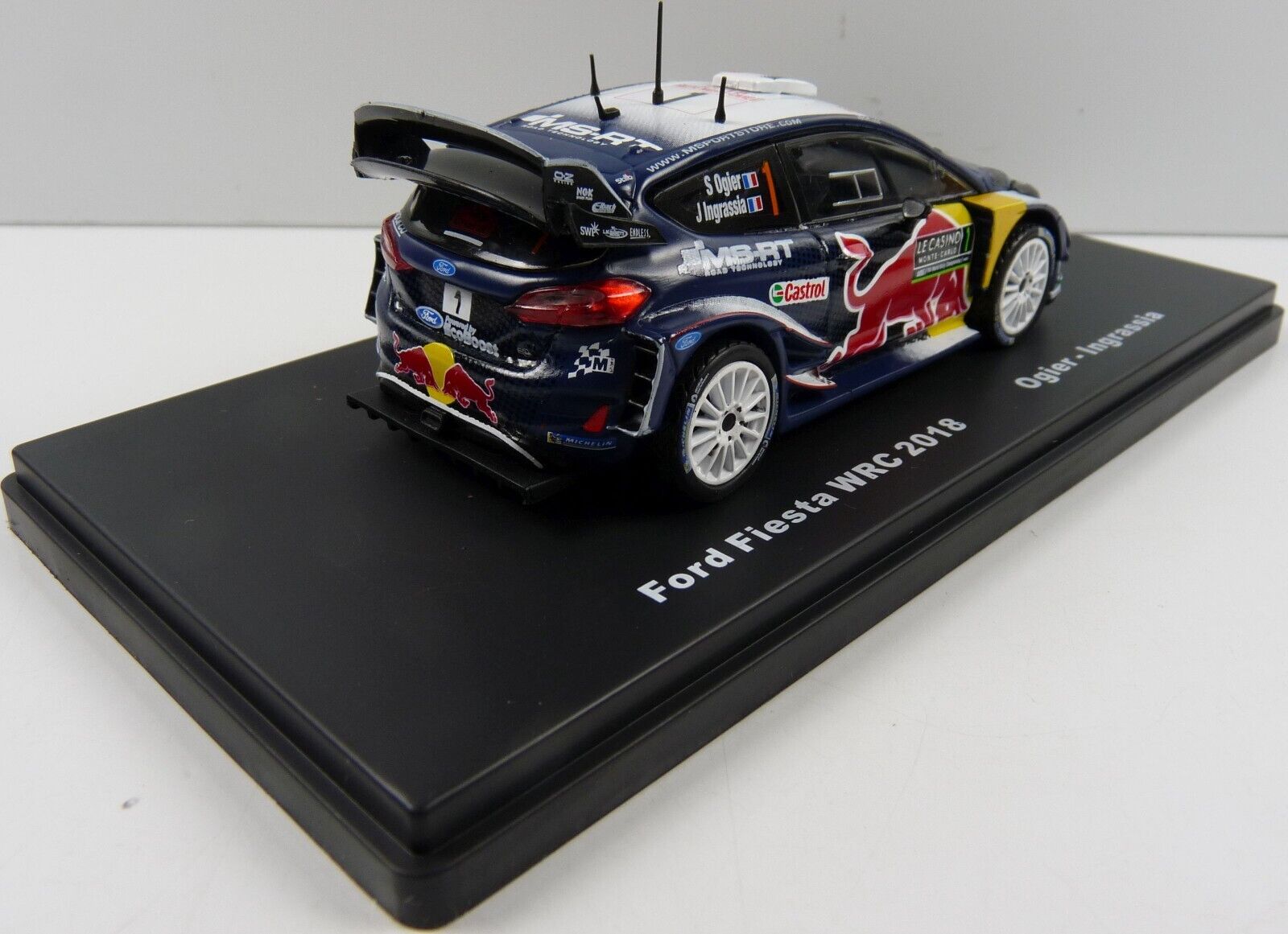 MAG 1:43 Scale Diecast Model Car Ford Fiesta 2018 Ogier #1 Monte Carlo Rally