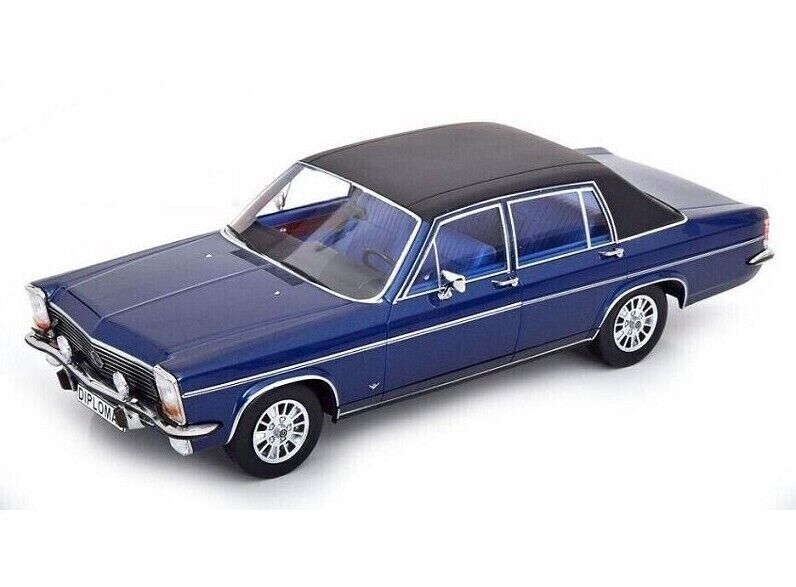 MCG 1:18 Scale Diecast Model Car - 1972 Opel Diplomat B 5.4L Automatic, Blue - MCG18336