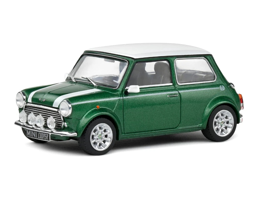 SOLIDO 1:43 Scale Diecast, 1994 Mini Cooper S 1.3 Sport Pack, British Racing Green - S4316601