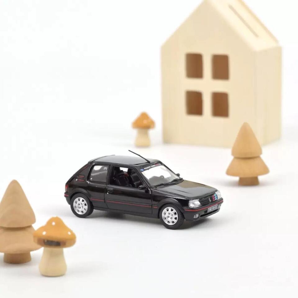 NoRev 1:43 Scale Diecast, 1992 Peugeot 205 1.9 GTi in Black with PTS Decals