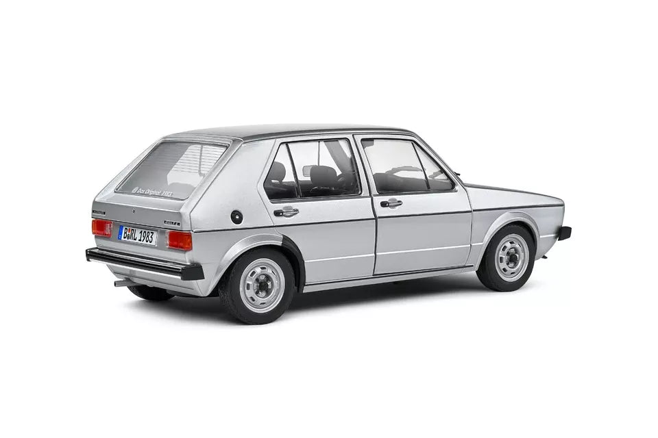 SOLIDO 1:18 Diecast, 1983 VOLKSWAGEN GOLF L, Gris Metal (Silver) - S1800214