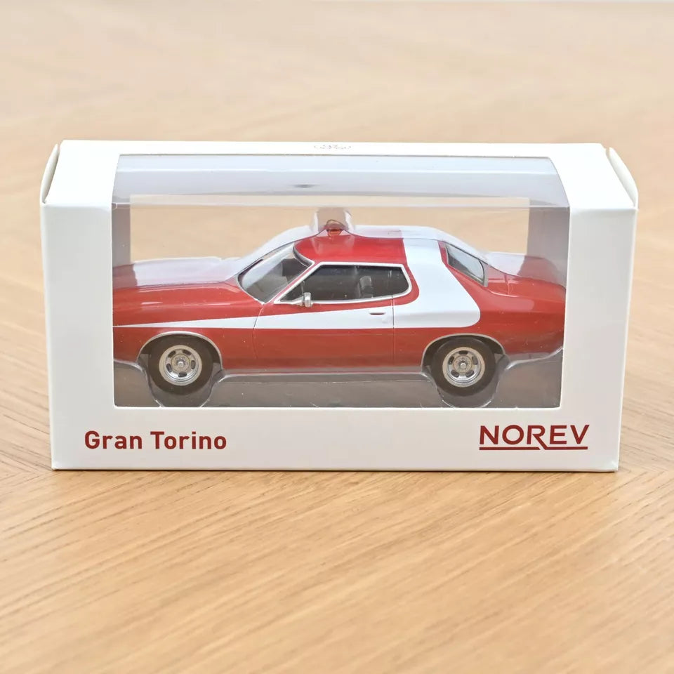 NoRev 1:43 Scale Diecast, 1976 Ford Gran Torino (Starsky & Hutch), Red - 270586