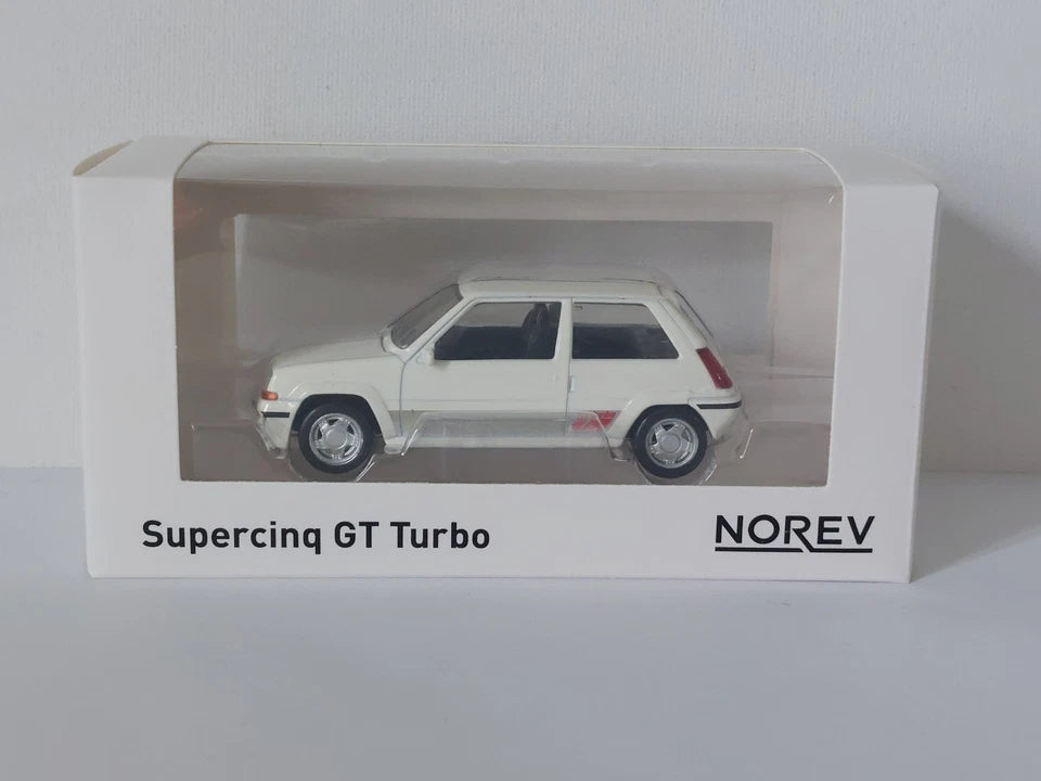 NoRev 1:43 Scale Diecast, 1988 Renault 5 Supercinq GT Turbo Ph2 Jet Car, White - 510538