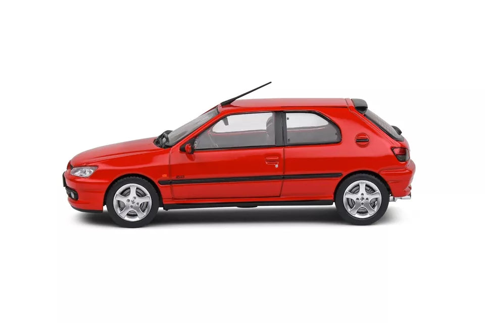 SOLIDO 1:43 Diecast - 2002 Peugeot 306 S16, Vallelunga Red - S4311403