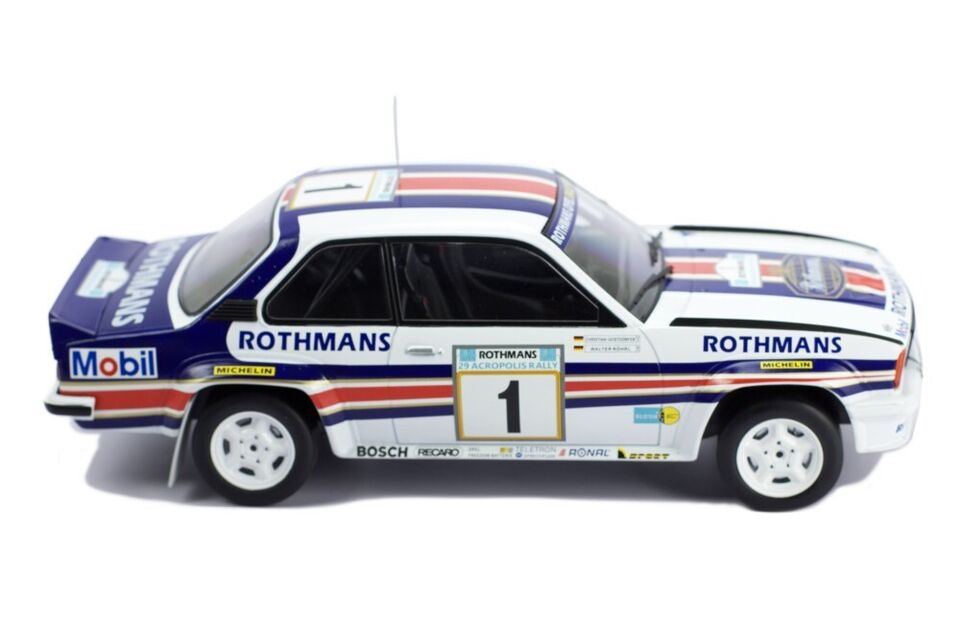 IXO 1:18 Opel Ascona 400 Rothmans Rally Acropolis 1982 #1 W.RÖHRL-C.GEISTDÖRFER