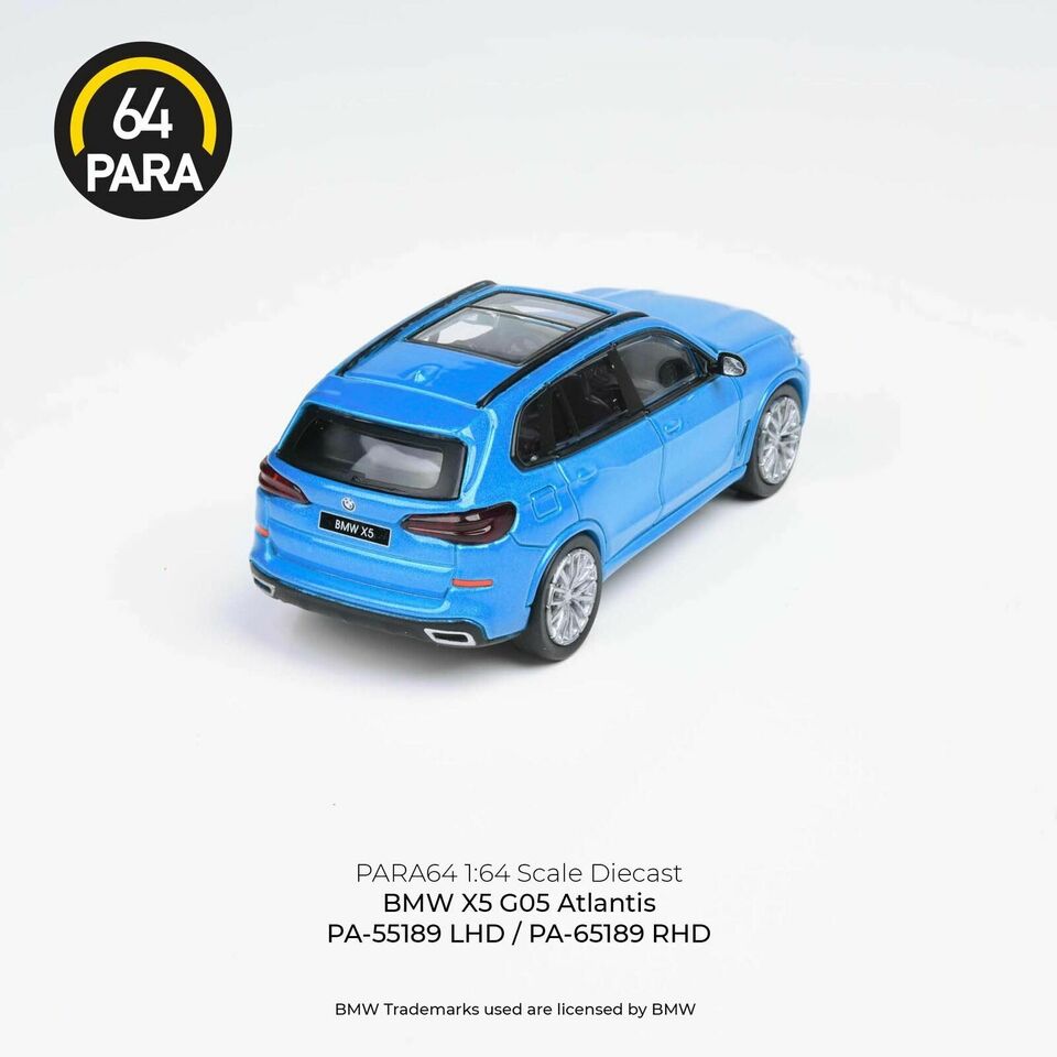 PARA64 1:64 Scale Diecast Model Car - BMW X5 in Atlantis Blue - RHD
