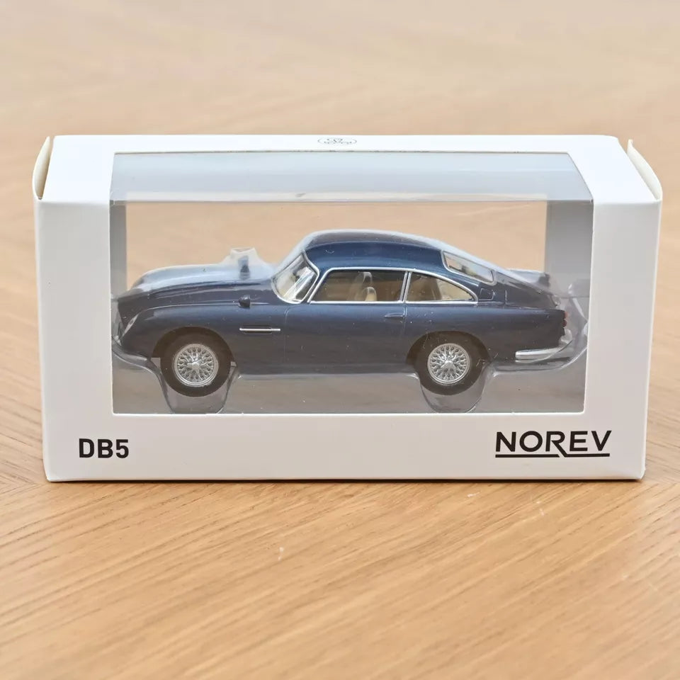 NoRev 1:43 Scale Diecast, 1963 Aston Martin DB5, Sierra Blue - 270505
