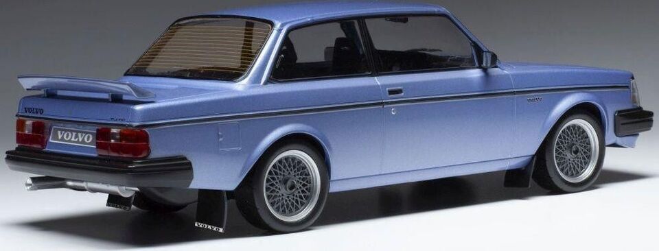 IXO 1:18 Diecast Model Car - 1986 Volvo 240 Turbo Custom Matt Blue