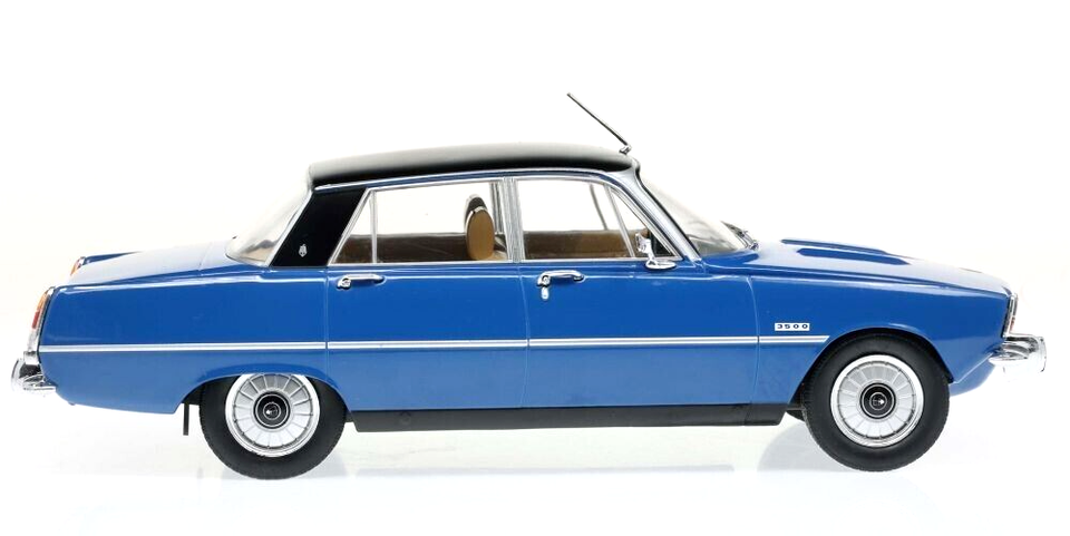 MCG 1:18 Scale Diecast Model Car - Rover 3500 (P6) Blue/Matt Black