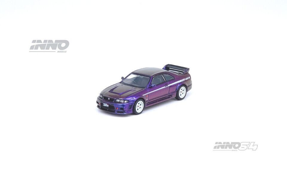 INNO64 1:64 NISSAN SKYLINE GT-R (R33) Nismo 400R Midnight Purple II Hong Kong Toycar - 400RHKTS23