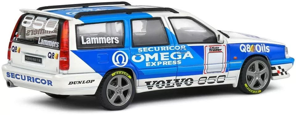 SOLIDO 1:43 Diecast, Volvo 850 T-5R 2.3i 20v Turbo Tribute, White/Blue - S4310604