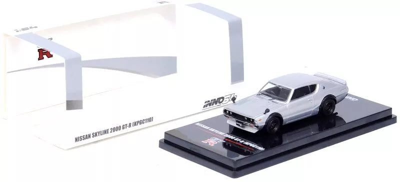 INNO64 1:64 Nissan Skyline GT-R (KPGC110), Silver - IN64-KPGC110-SIL
