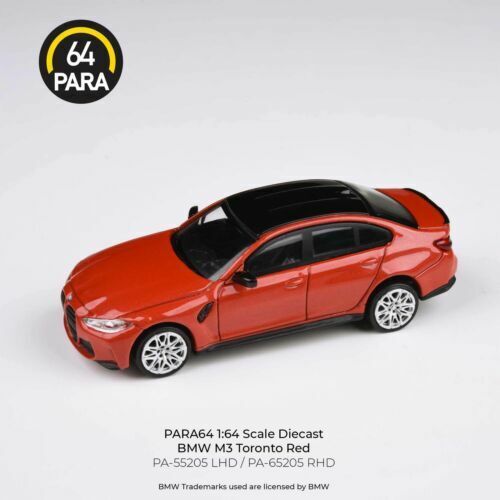 PARA64 1:64 Scale Diecast Model Car - BMW M3 G80 in Toronto Red - RHD