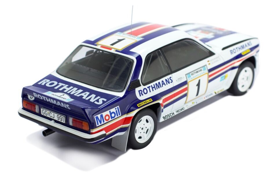 IXO 1:18 Opel Ascona 400 Rothmans Rally Acropolis 1982 #1 W.RÖHRL-C.GEISTDÖRFER
