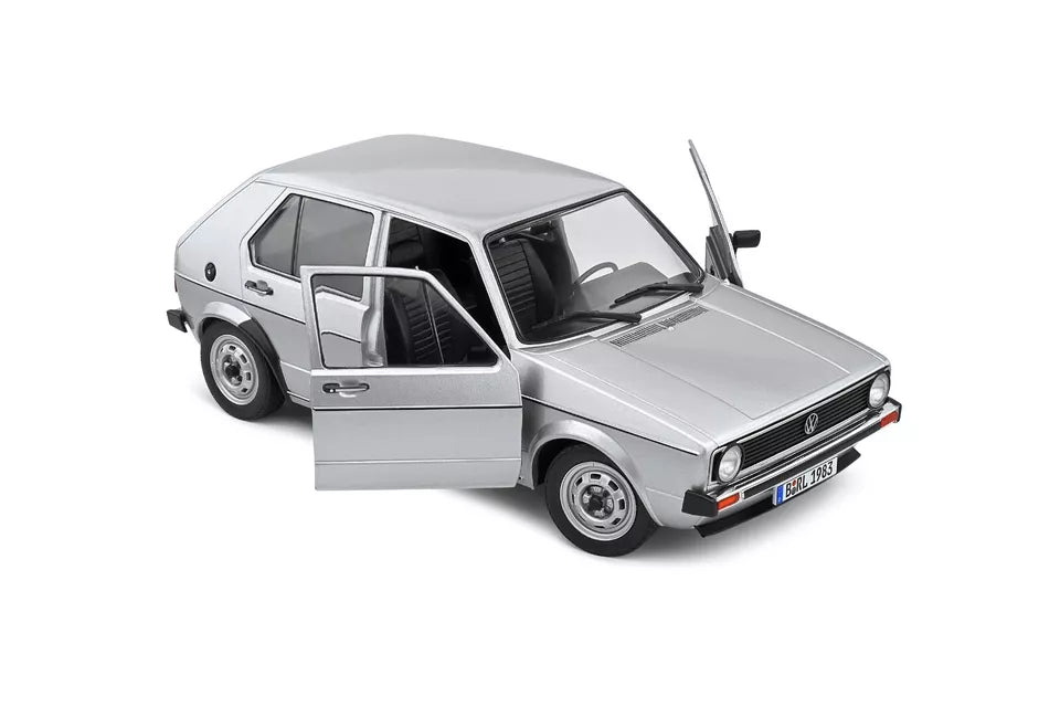 SOLIDO 1:18 Diecast, 1983 VOLKSWAGEN GOLF L, Gris Metal (Silver) - S1800214