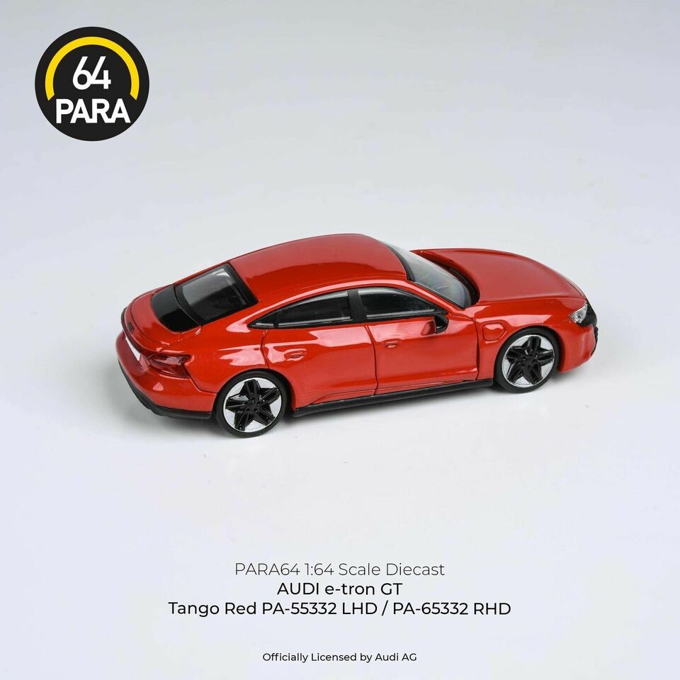 PARA64 1:64 Scale Diecast Model Car - AUDI E-TRON - GT in TANGO RED (RHD)