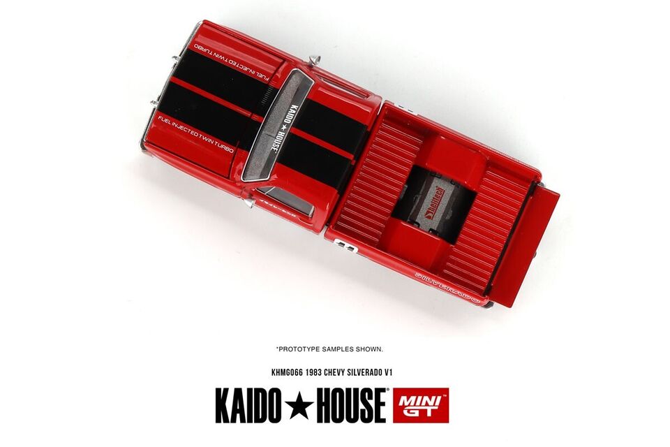 Mini GT 1:64 Kaido House Chevrolet Silverado Pick Up KAIDO V1 Red - KHMG066