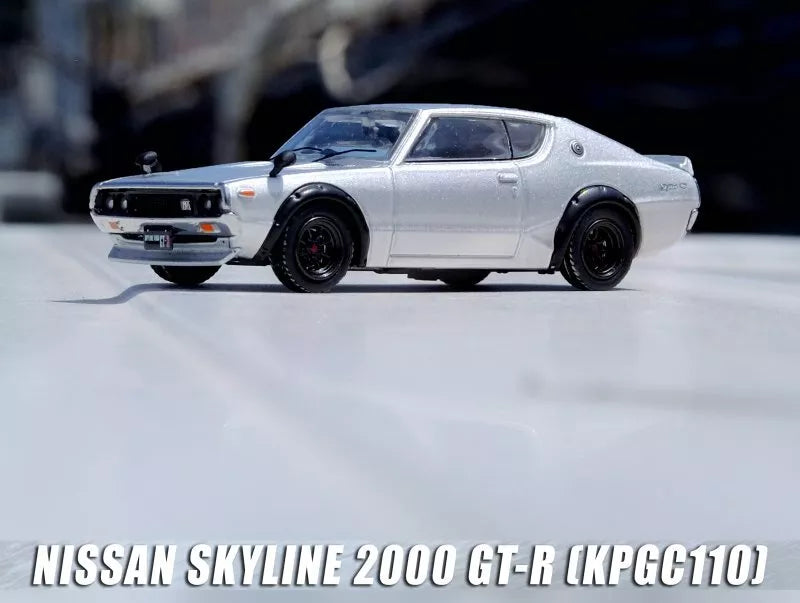 INNO64 1:64 Nissan Skyline GT-R (KPGC110), Silver - IN64-KPGC110-SIL