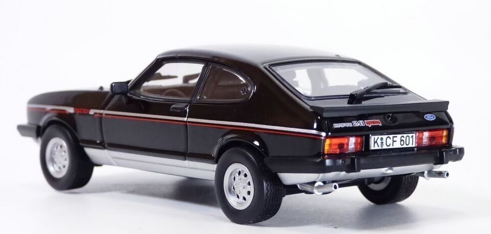 NoRev 1:43 Scale Diecast Model Car, 1980 Ford Capri Mk3 2.8 Injection in Black