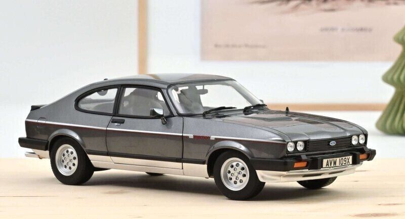 NoRev 1:18 Diecast Model Car, Ford Capri Mk3 2.8 Injection RHD 1981 Grey