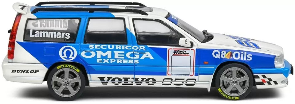 SOLIDO 1:43 Diecast, Volvo 850 T-5R 2.3i 20v Turbo Tribute, White/Blue - S4310604