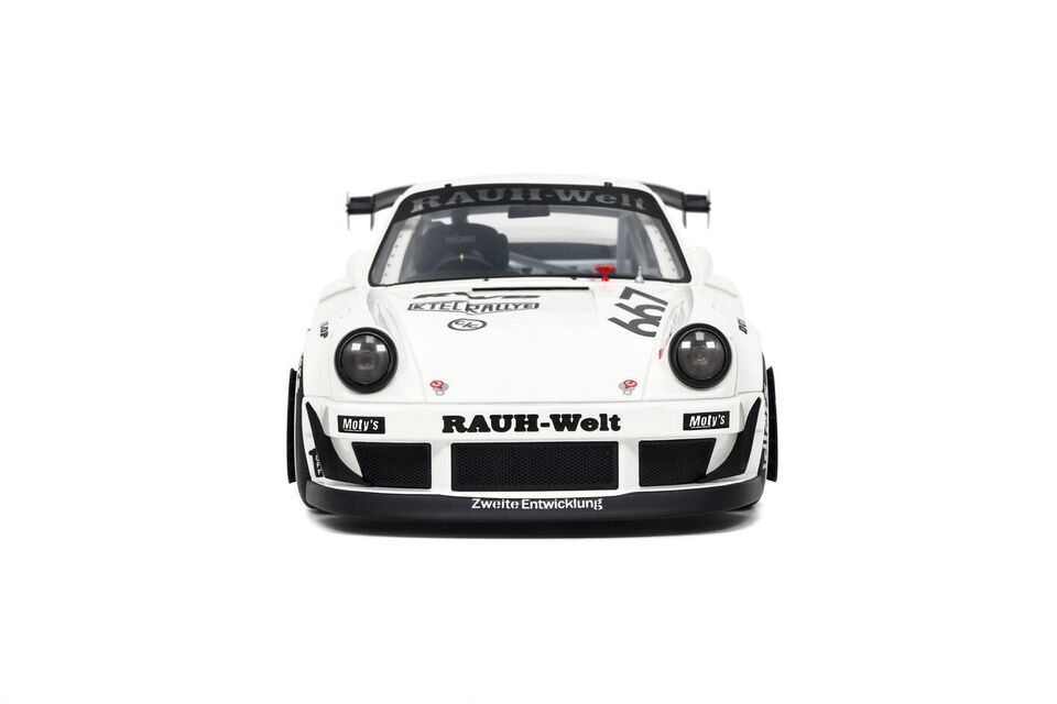 GT Spirit 1:18 Scale Resin Model - Porsche 911 (964) RWB Coast Cycles, White - GT410