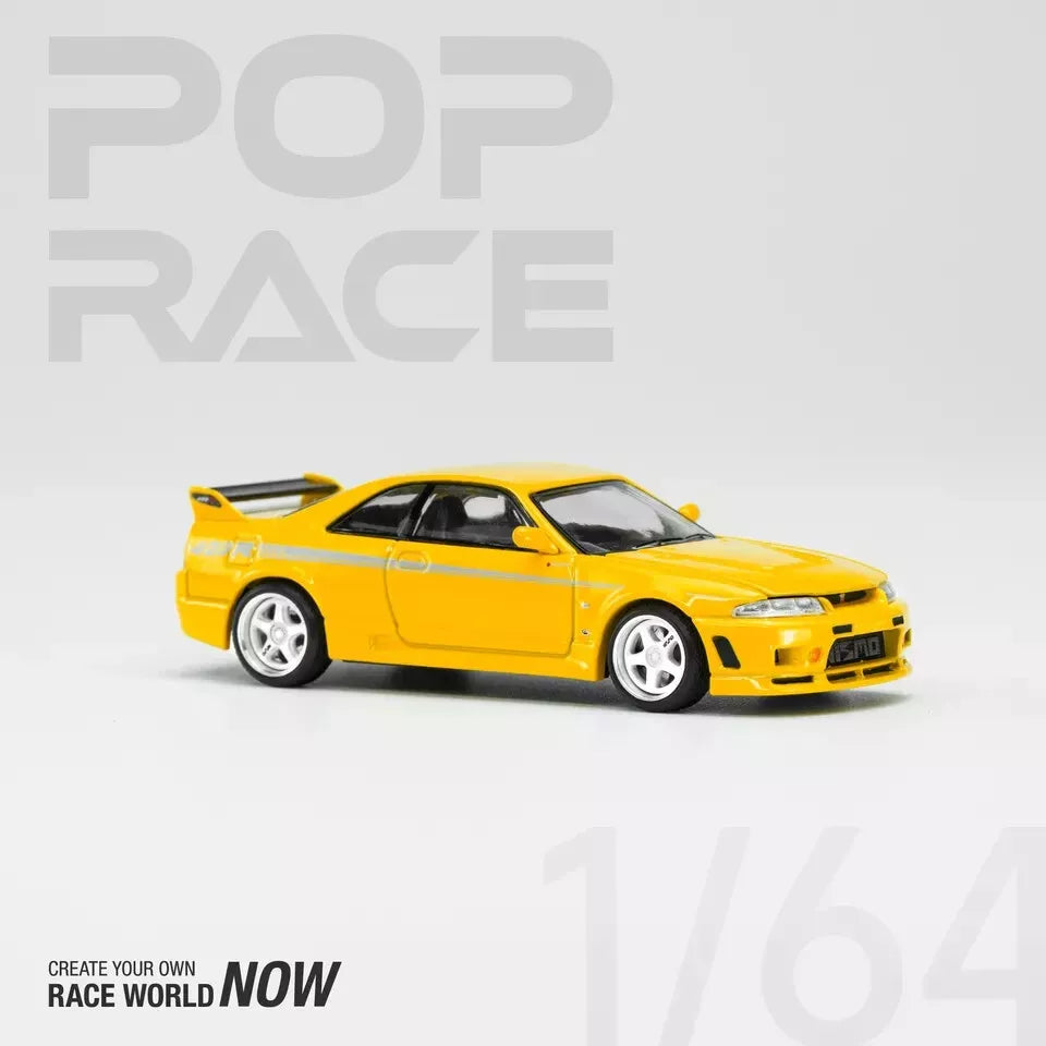 Pop Race 1:64 Diecast - Nissan GT-R Nismo 400R, Yellow- PR64-53