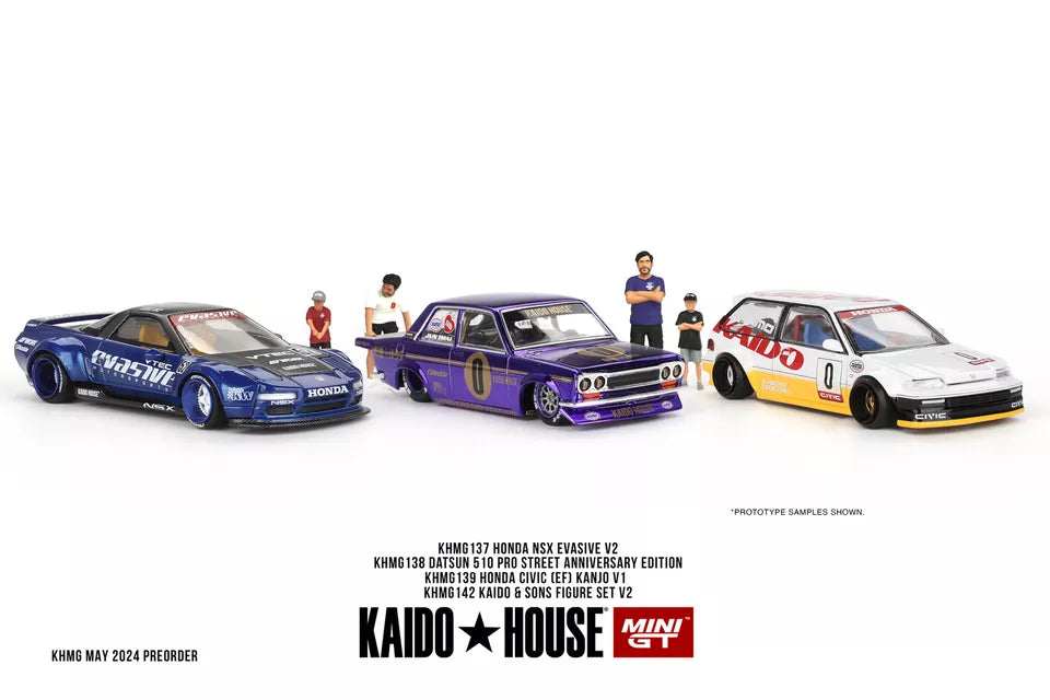Mini GT 1:64 Kaido House Diecast Figures, Kaido & Sons V2 - KHMG142