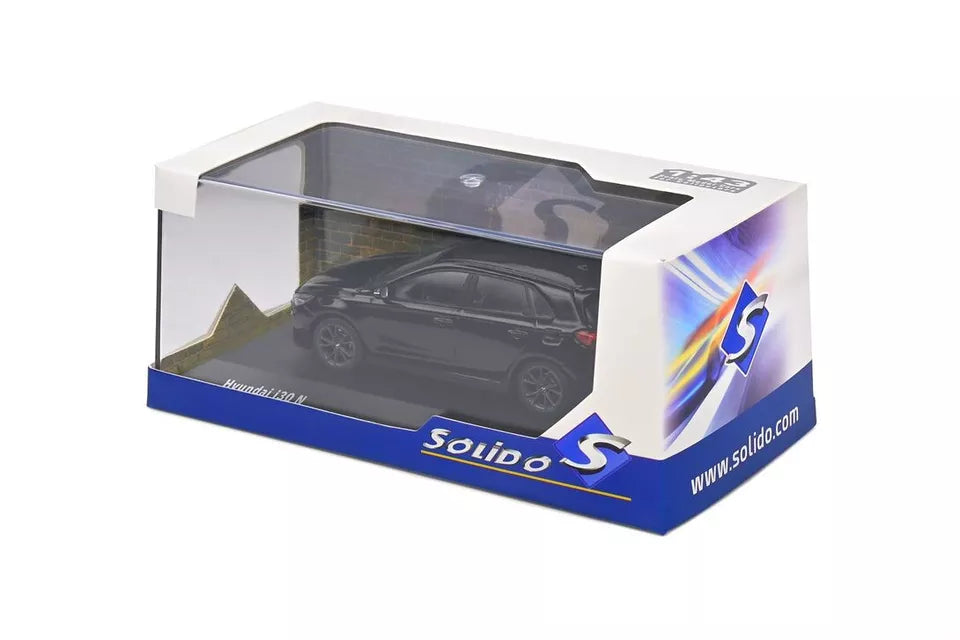 SOLIDO 1:43 Diecast, 2022 Hyundai i30 N, Phantom Black - S4314402