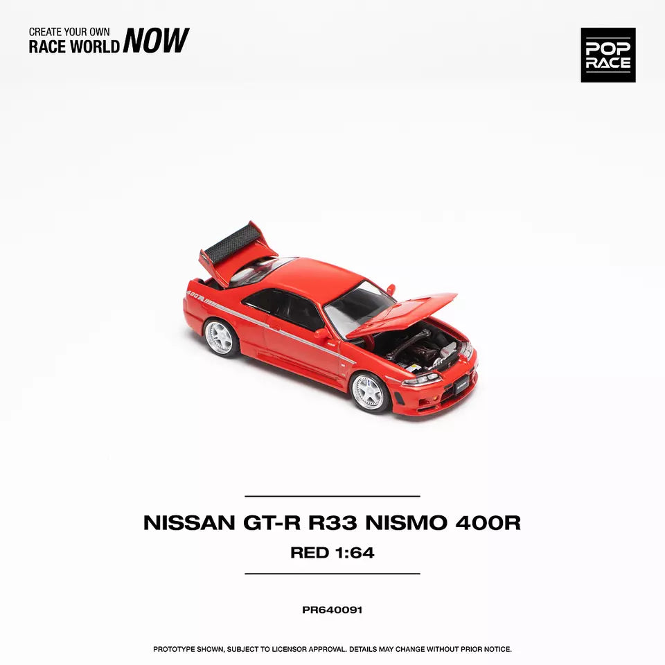 Pop Race 1:64 Diecast - Nissan GT-R Nismo 400R, Red - PR64-91
