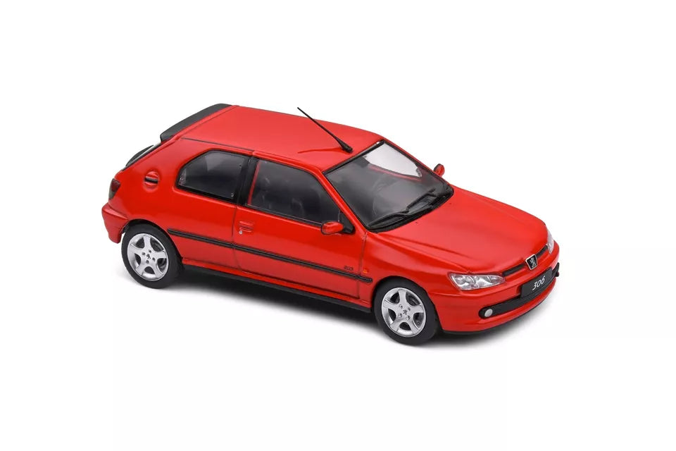 SOLIDO 1:43 Diecast - 2002 Peugeot 306 S16, Vallelunga Red - S4311403