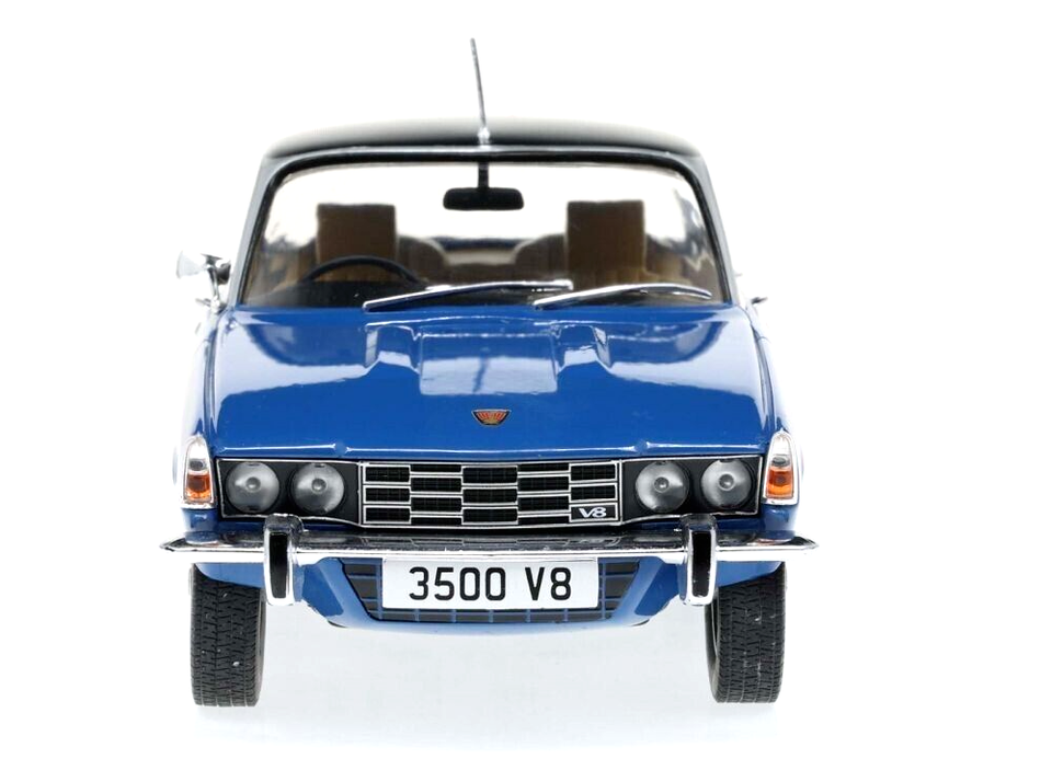 MCG 1:18 Scale Diecast Model Car - Rover 3500 (P6) Blue/Matt Black