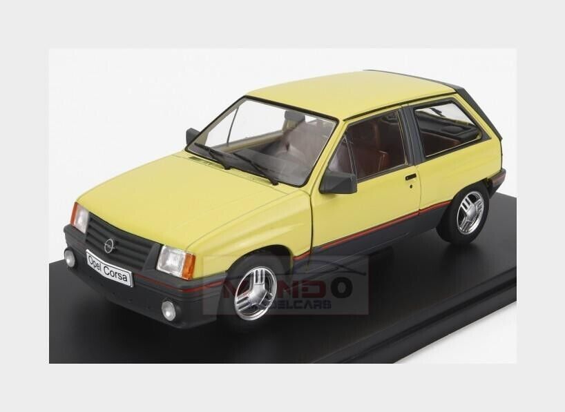 MAG 1:24 Scale Diecast Model Car - Opel Corsa SR (Vauxhall Nova) in Yellow - Blister Pack