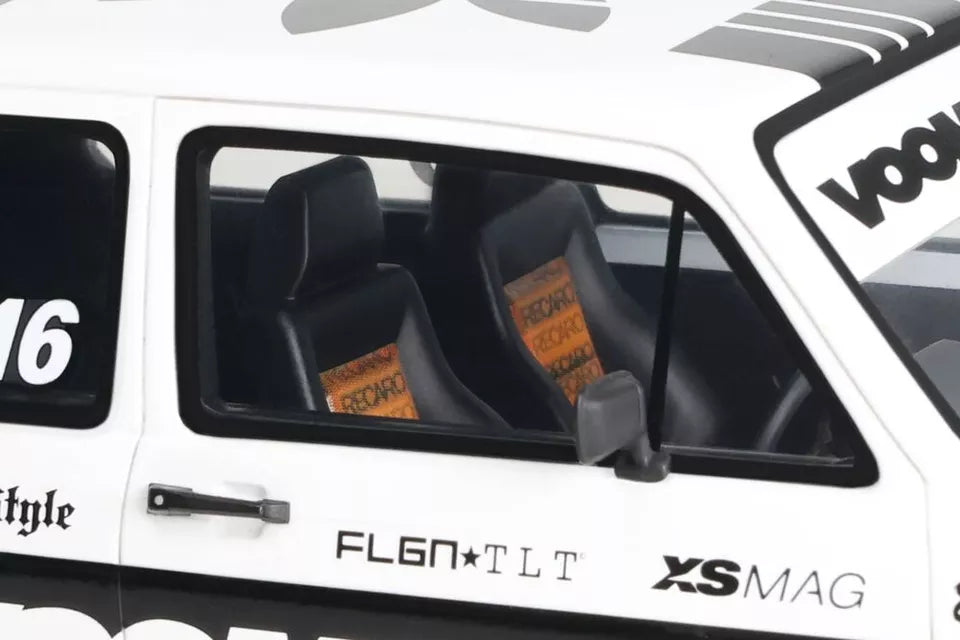 OTTO 1:18 Scale Resin Model Car - 1:18 VW Volkswagen Golf Mk1 GTI VOOMERAN, WHITE - OT1061