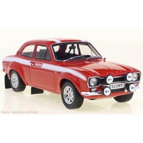 Whitebox 1:24 Scale Diecast Model Car - 1970 Ford Escort Mk1 RS 1600 Mexico - Red
