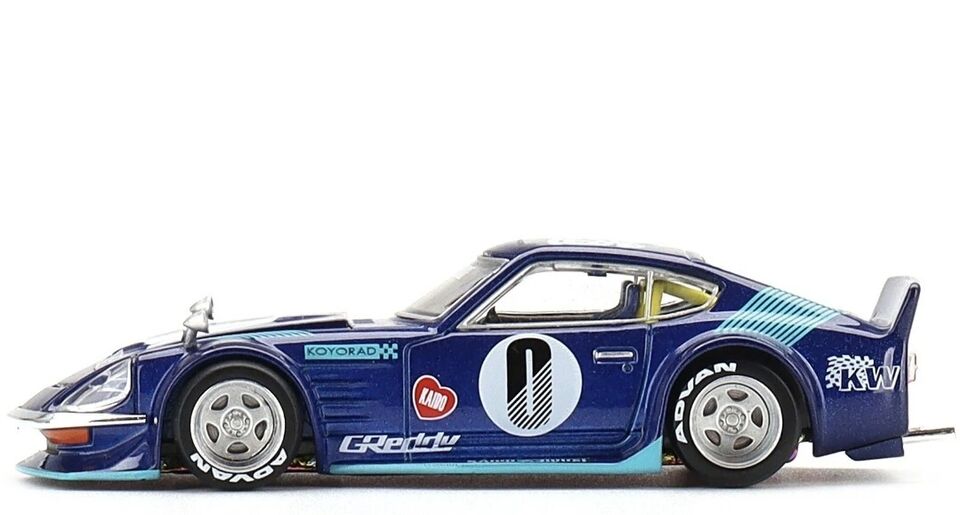 Mini GT 1:64 Scale Kaido House Datsun Fairlady Z S30Z Wide Spec Blue KHMG024