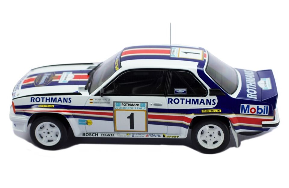IXO 1:18 Opel Ascona 400 Rothmans Rally Acropolis 1982 #1 W.RÖHRL-C.GEISTDÖRFER