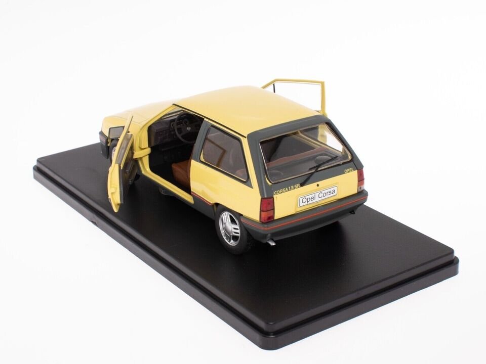 MAG 1:24 Scale Diecast Model Car - Opel Corsa SR (Vauxhall Nova) in Yellow - Blister Pack